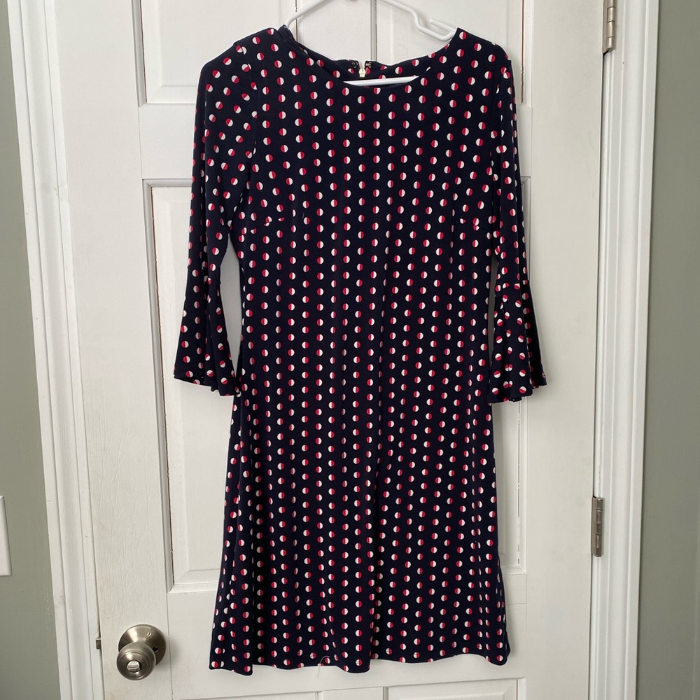 NWOT Tommy Hilfiger Navy and Red Polka Dot Dress
